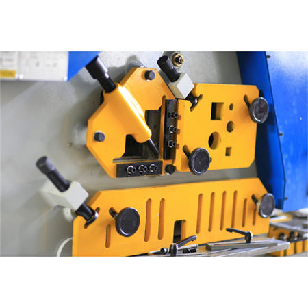 Mesin Geser Tukang Besi Multifungsi Hidrolik, Punch Press untuk Pemotongan Punching Lubang Bulat Persegi Panjang