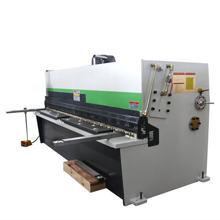 Mesin geser guillotine cnc hidrolik tipe HAAS, dilengkapi dengan sistem CNC E21S.