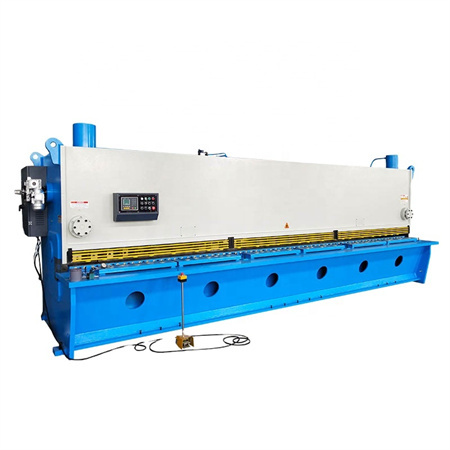 Mesin geser guillotine cnc hidrolik tipe HAAS, dilengkapi dengan sistem CNC E21S.