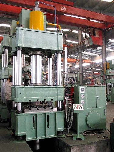 Mesin Meninju Lubang Logam Deep Drawing 100 Ton Mesin Press Hidrolik Empat Kolom
